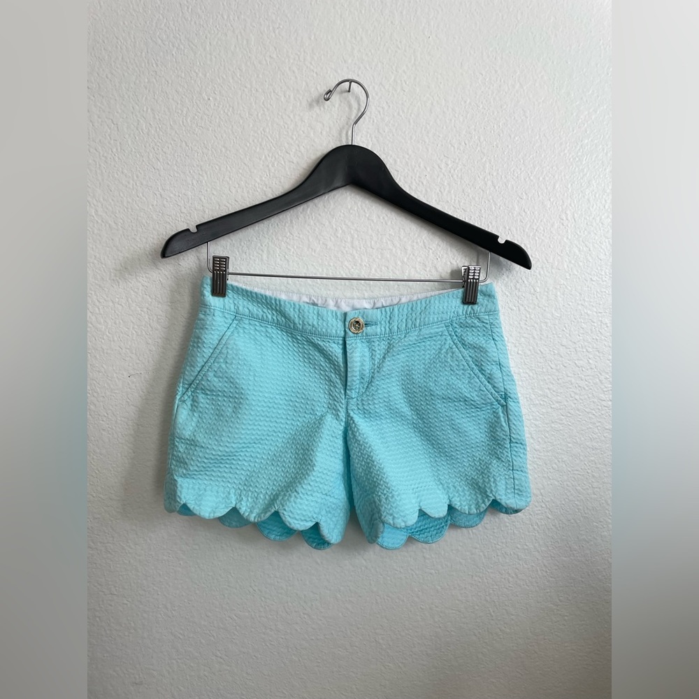 Lilly Pulitzer Buttercup Shorts in Serene Blue 00 EUC